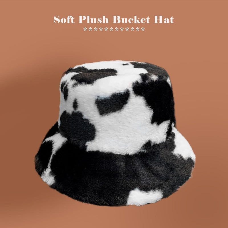 Yonchic Store Winter Soft Faux Fur Plush Bucket Hat, Lovely Fisherman Cap, Fashion Outdoor Thick Warm Sun Cap for Women - Image 3